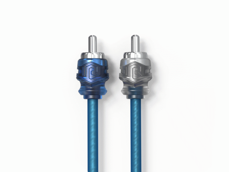 R2R3 METRA Raptor R2 Series 2-Channel RCA Audio Cable Interconnects, 3 Feet