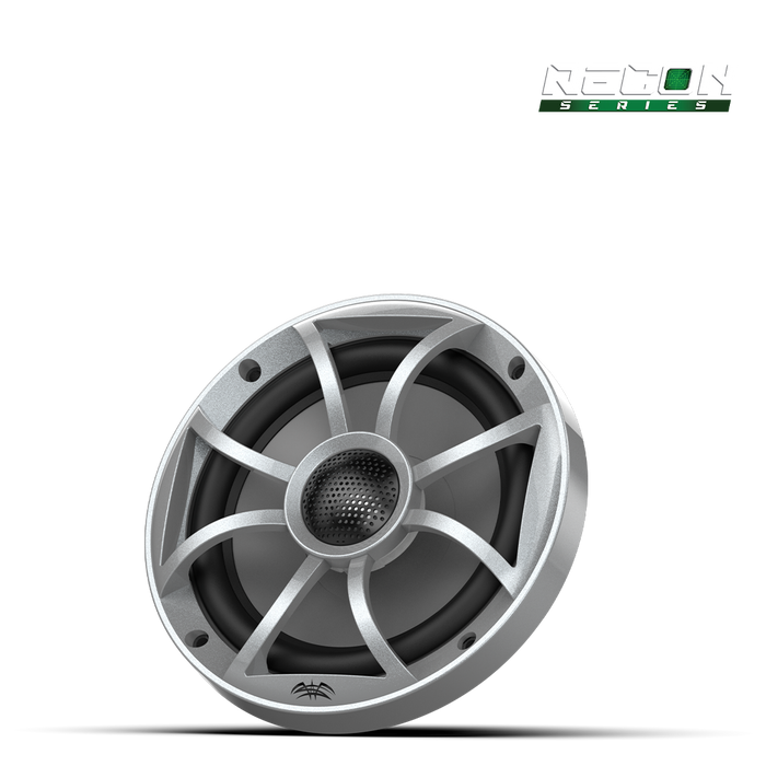 RECON 6-S Wet Sounds Recon Series 6.5" High-Output Component Style Coaxial Speakers w/ XS-Silver Grilles 60W RMS 4 Ohm (Pair)