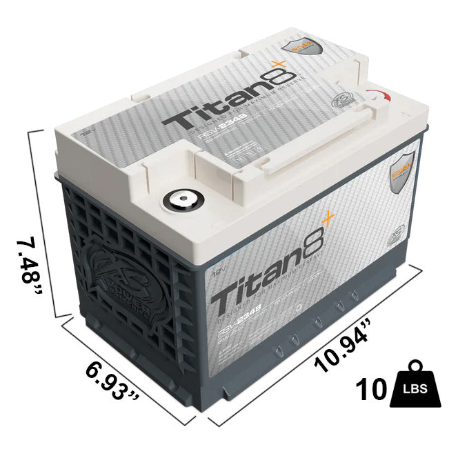 RSV-23-4800 XS Power Battery 12V Lithium LTO Titan8 BCI Group 48/H6 - 5,000 Watts Max 69Ah Equivalent