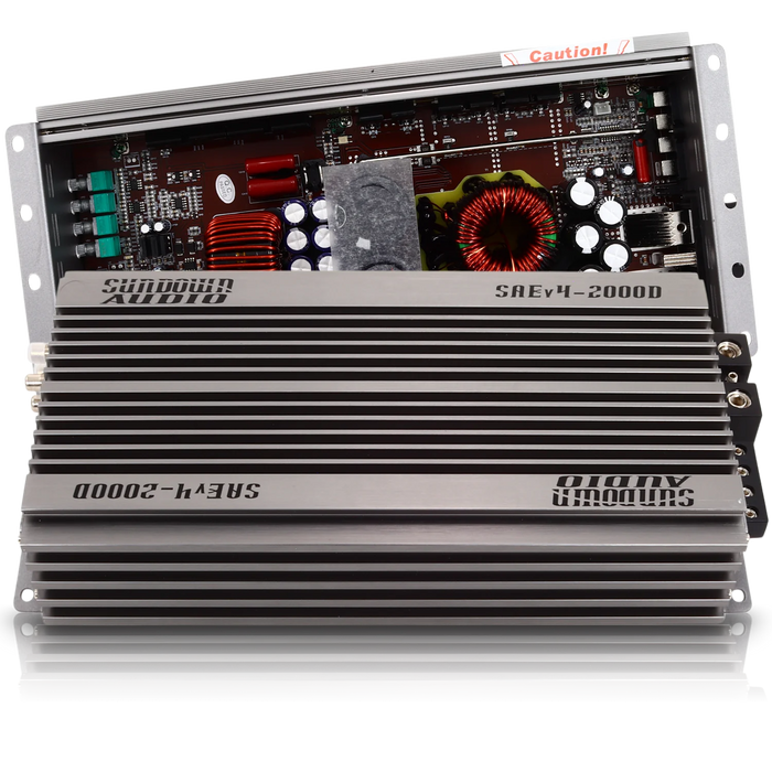 SAEv.4-2000D Sundown Audio SAEv4 Series 2000.1D Monoblock Class-D Subwoofer Amplifier 2000W RMS 1 OHM Stable