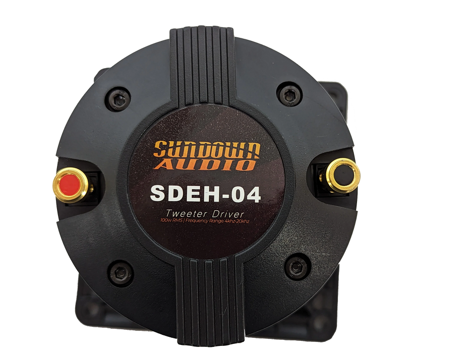 S-SDEH-04 Sundown Audio SDEH04 100 WATT Square Horn Driver Tweeter SPL PA Pro Sound High Output 4 Ohm (Single)