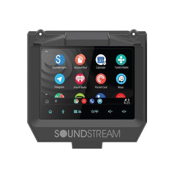 SS.1824 Precision Power Soundstream Plug-n-Play Motorcycle Audio Headunit Radio Upgrade for 2018-2024 Polaris Slingshot w/ Wireless Apple CarPlay, Android Auto, 7" LCD Touchscreen, IPx5