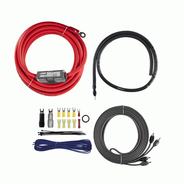 V8-AK4 METRA 4 Gauge OFC 4 AWG Complete Amplifier Amp Installation Wire Kit 4GA (Oxygen Free Copper)