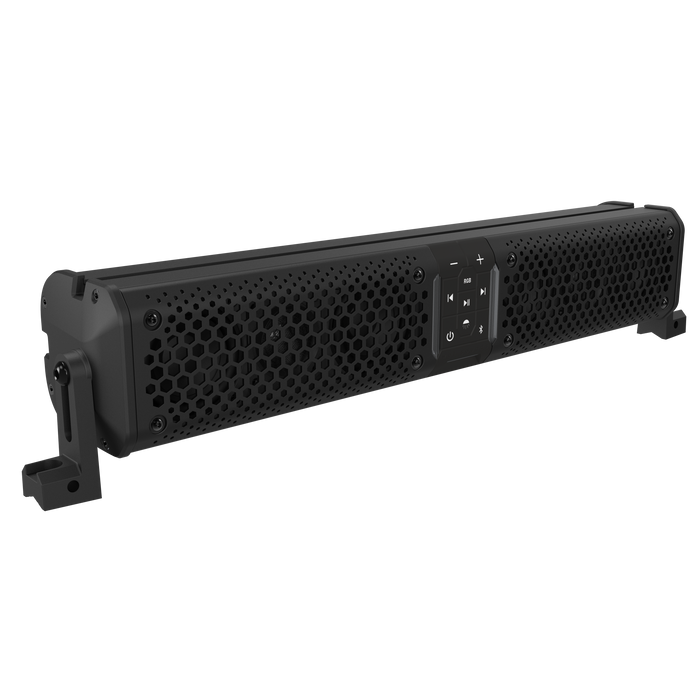 STEALTH XT 6-B Wet Sounds Amplified Bluetooth Powered Soundbar Black 6-Speaker System with Remote ATV UTV RZR Polaris Can-Am