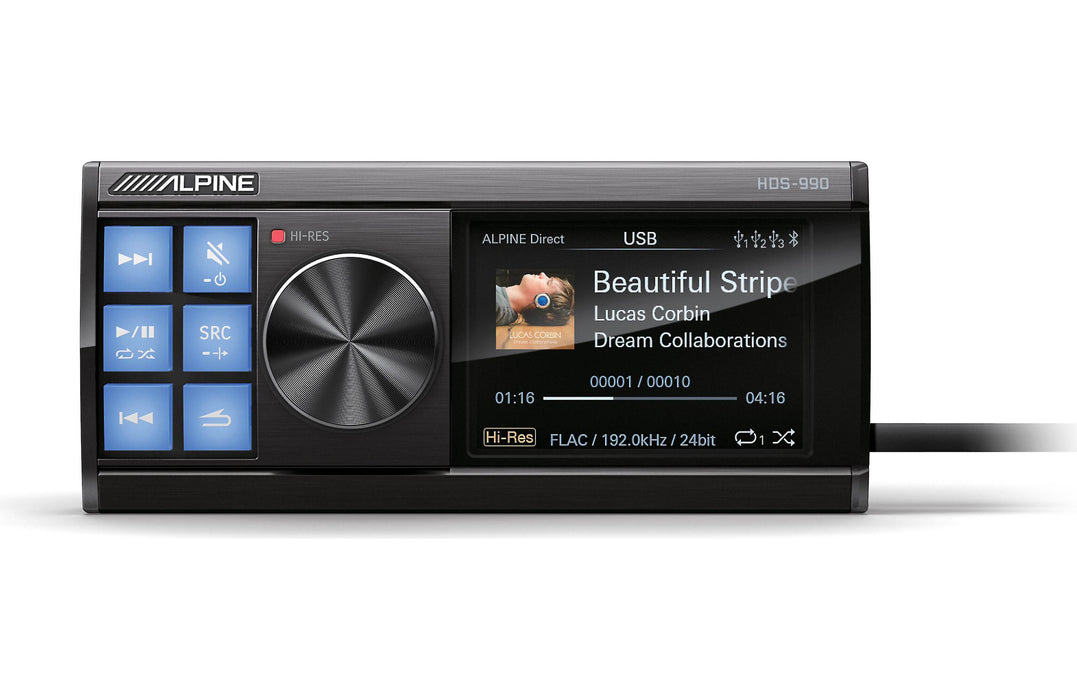 HDS-990 Alpine Status Hi-Res Digital Media Player with Bluetooth® Wireless Technology, USB