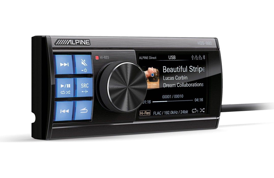 HDS-990 Alpine Status Hi-Res Digital Media Player with Bluetooth® Wireless Technology, USB