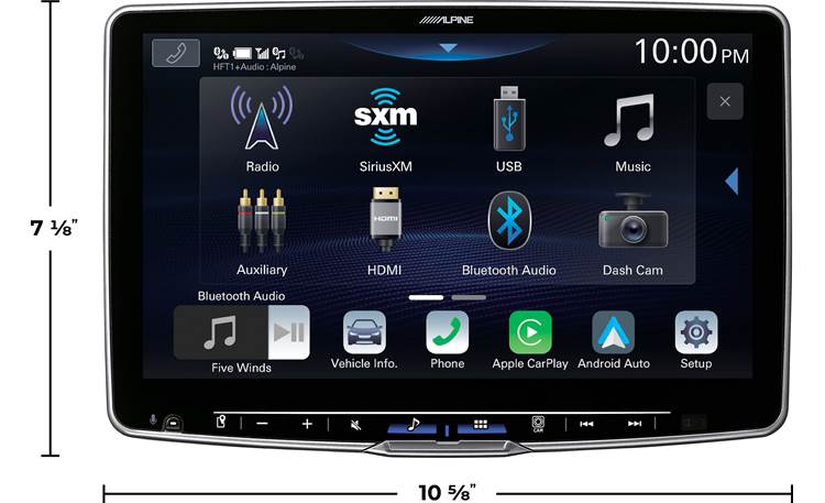 iLX-F511 Alpine Halo11 Multimedia Receiver 11” Floating HD Touchscreen Display Hi-Res Audio Head Unit with Wireless CarPlay and Wireless Android Auto HDMI iDatalink Maestro