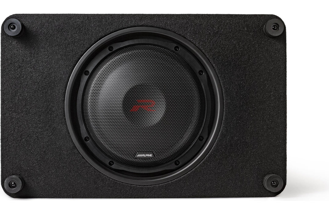 RS-SB12 Alpine R-Series 12" Shallow Subwoofer Sub Single Loaded Down Firing Enclosure 600W RMS 2 Ohm
