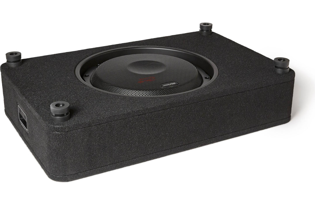 RS-SB12 Alpine R-Series 12" Shallow Subwoofer Sub Single Loaded Down Firing Enclosure 600W RMS 2 Ohm