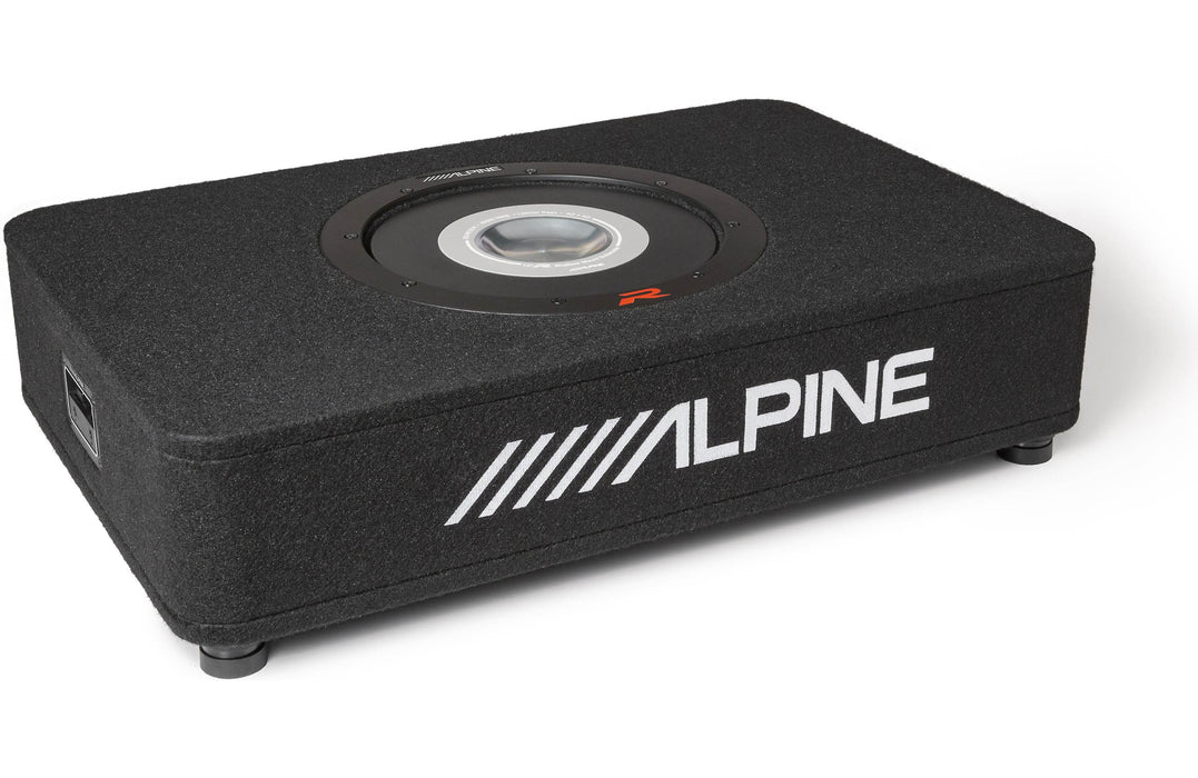 RS-SB12 Alpine R-Series 12" Shallow Subwoofer Sub Single Loaded Down Firing Enclosure 600W RMS 2 Ohm