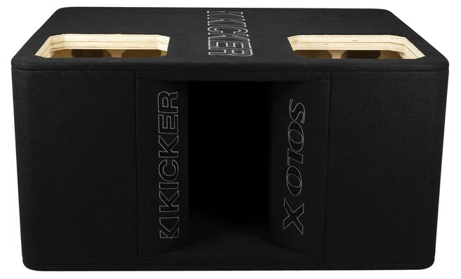 49DUL7X12 KICKER Solo-X 12" L7X Dual Subwoofer Unloaded Enclosure Ported Box