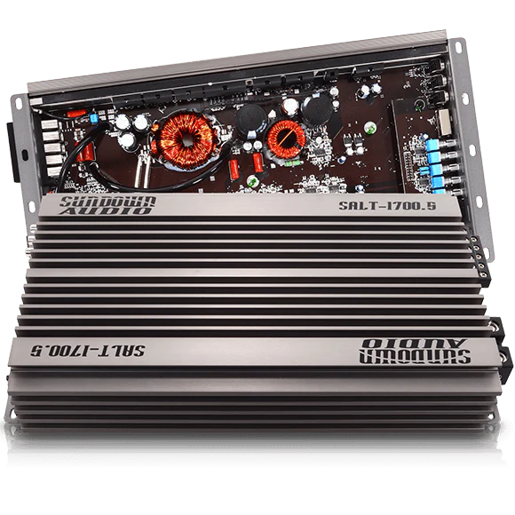 A-SALT17005 Sundown Audio SALT Series 5-Channel Full Range + Subwoofer Digital Class-D Amplifier SALT-1700.5 (125Wx4 4 OHM + 1300Wx1 1 Ohm)