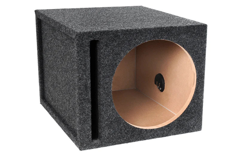 12SQV Charcoal Carpeted Atrend 12" Single Subwoofer Ported Box (Unloaded Enclosure)