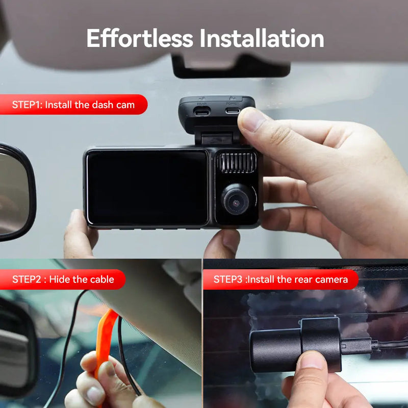 F17 Elite Redtiger 4K 3-Channel Dash Camera Ultra-Color Sony STARVIS 2 Dual HDR WiFi 6 Voice Control Touch Screen 128GB Card Included