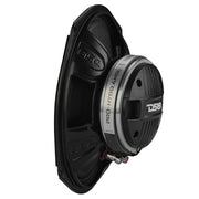 Side profile of DS18 PRO-HY69.4MSL 6x9 speaker showing 3.4-inch mounting depth