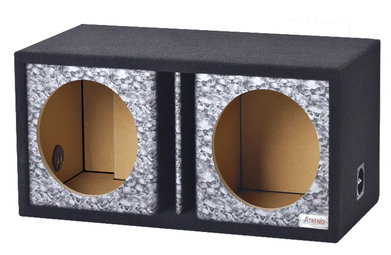 12DVR-Reaper Black Atrend 12" Dual Subwoofer Ported Box (Unloaded Enclosure)