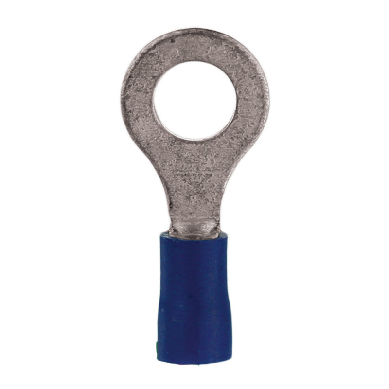 BVRT14 METRA Blue Vinyl 1/4" Ring Terminal for 16-14 Gauge Wire (Each)