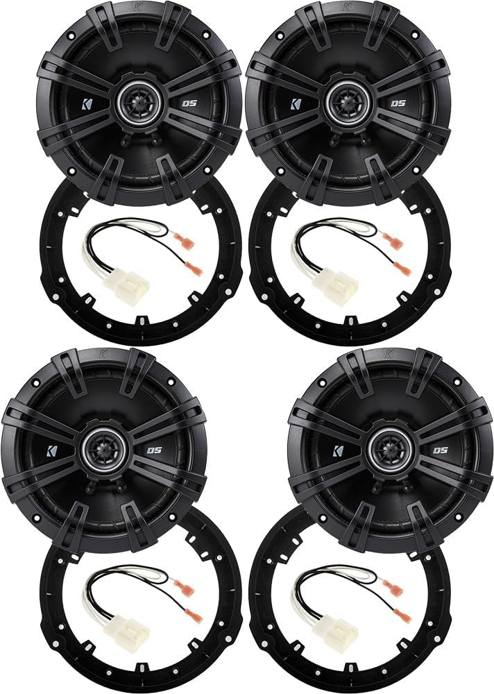 Complete Ford Fusion speaker upgrade kit with KICKER 43DSC6504 speakers, wiring harnesses and mounting adapters