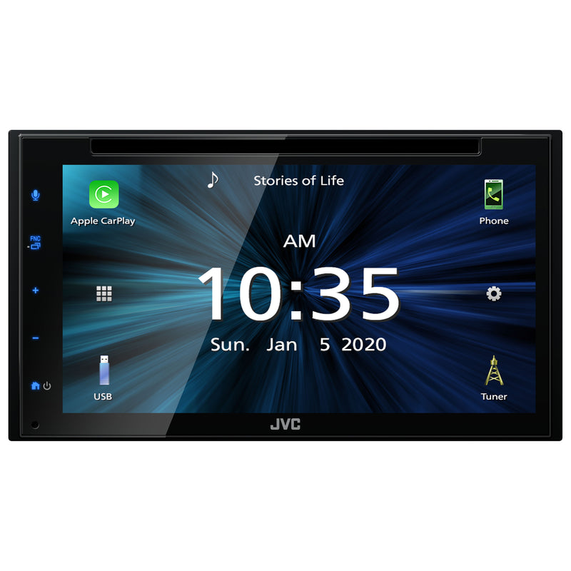 KW-V660BT JVC Digital Multimedia CD/DVD Receiver 6.8” Double-Din Touchscreen Head Unit with CarPlay and Android Auto, AM/FM, Bluetooth, USB Port, SiriusXM Ready, Car Radio