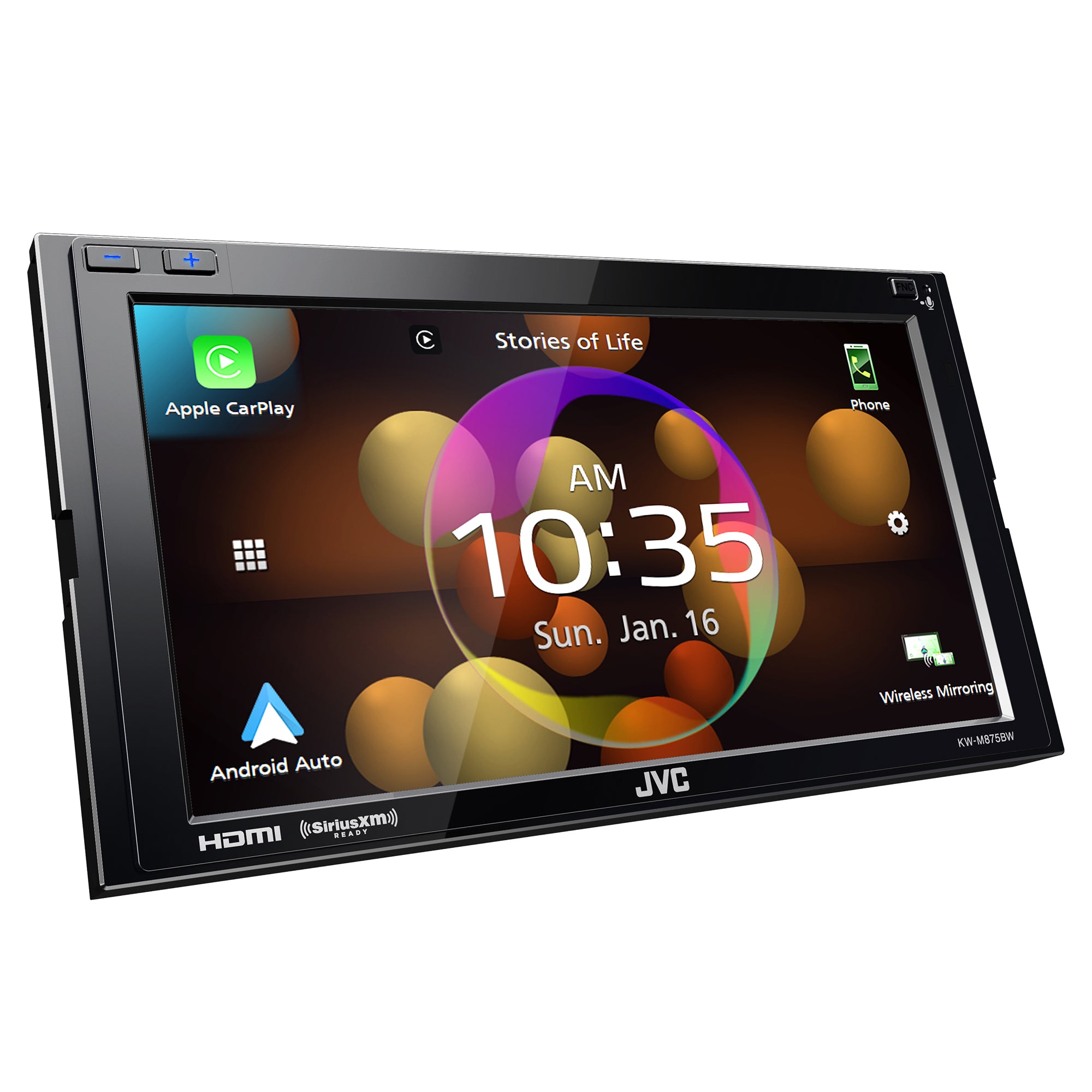 KW-M875BW JVC Hi-Res Audio Digital Multimedia Receiver 6.8” Double