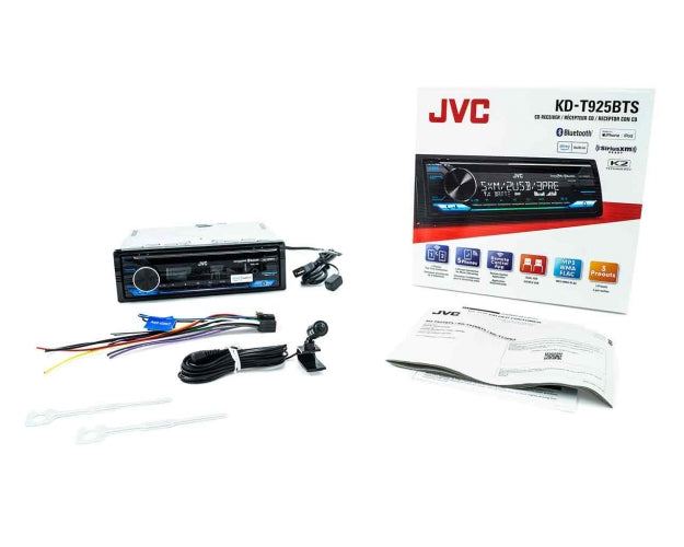 KD-T925BTS JVC Single-Din CD Player Head Unit with Bluetooth, Dual USB, AM/FM Radio, SiriusXM Ready, Amazon Alexa Enabled, 13-Digit LCD Dual-Line Display, Car Radio Stereo Receiver