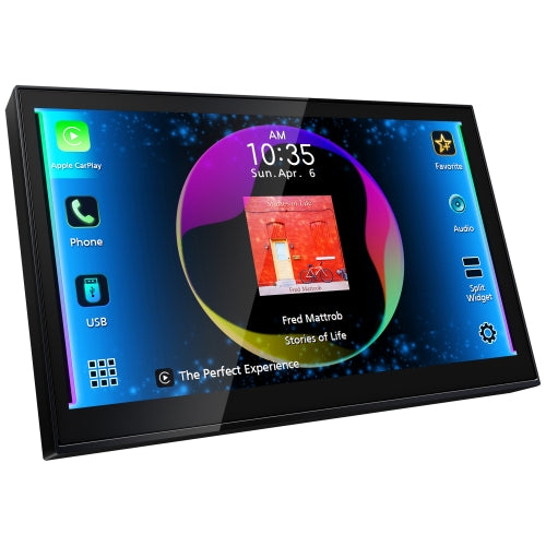 KW-Z800AW JVC 8" Direct Drop-In Replacement Touchscreen HD Display Digital Multimedia Receiver Single-Din Head Unit with Wireless CarPlay and Wireless Android Auto, HDMI, AM/FM, Bluetooth, USB, iDatalink Maestro, SiriusXM Ready, Car Radio