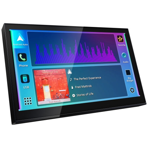 KW-Z800AW JVC 8" Direct Drop-In Replacement Touchscreen HD Display Digital Multimedia Receiver Single-Din Head Unit with Wireless CarPlay and Wireless Android Auto, HDMI, AM/FM, Bluetooth, USB, iDatalink Maestro, SiriusXM Ready, Car Radio