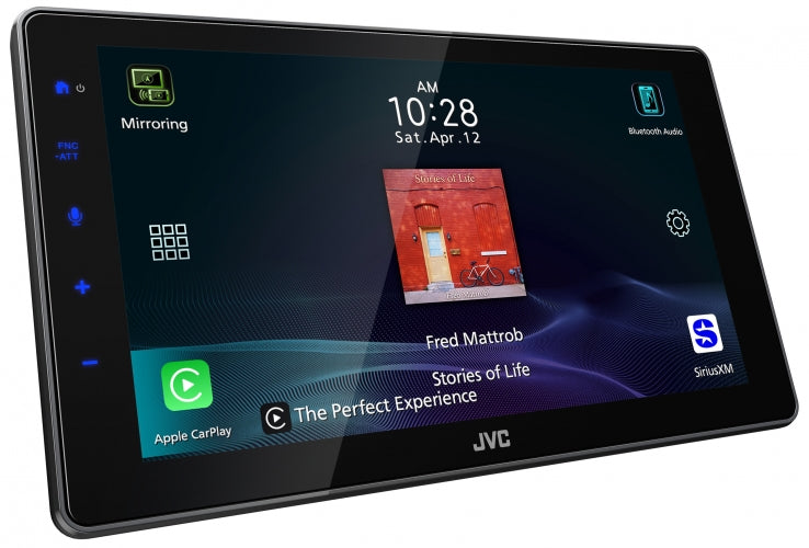 KW-Z900W JVC 9" Floating Touchscreen HD Display Digital Multimedia Receiver Single-Din Head Unit with Wireless CarPlay and Wireless Android Auto, HDMI, AM/FM, Bluetooth, USB, iDatalink Maestro, SiriusXM Ready, Car Radio