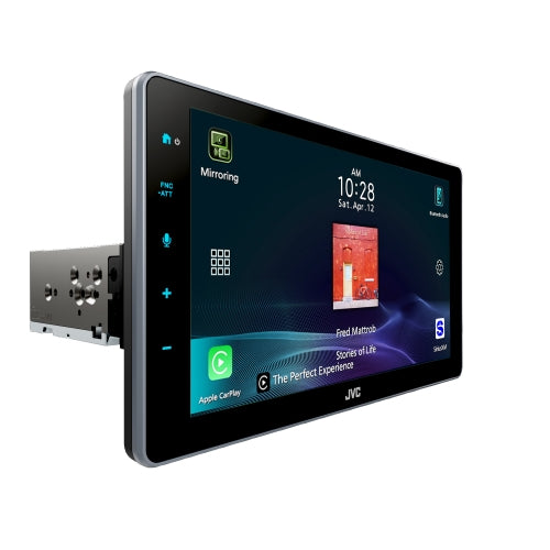 KW-Z900W JVC 9" Floating Touchscreen HD Display Digital Multimedia Receiver Single-Din Head Unit with Wireless CarPlay and Wireless Android Auto, HDMI, AM/FM, Bluetooth, USB, iDatalink Maestro, SiriusXM Ready, Car Radio