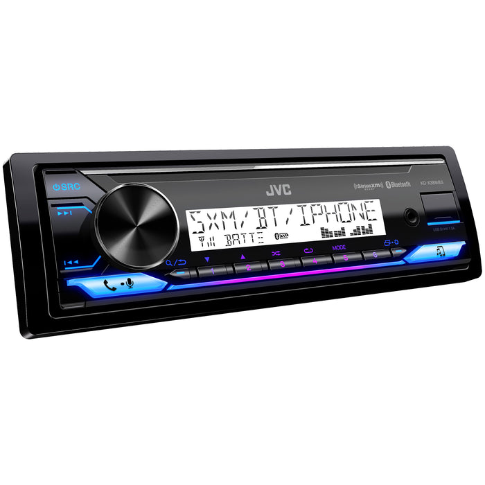 KD-X38MBS JVC Car & Marine Digital Media Receiver Single-Din Radio w/ Bluetooth, USB, AM/FM, SiriusXM Ready, Compatible with Amazon Alexa, Conformal Coated PCB, Mechless Shallow Chassis