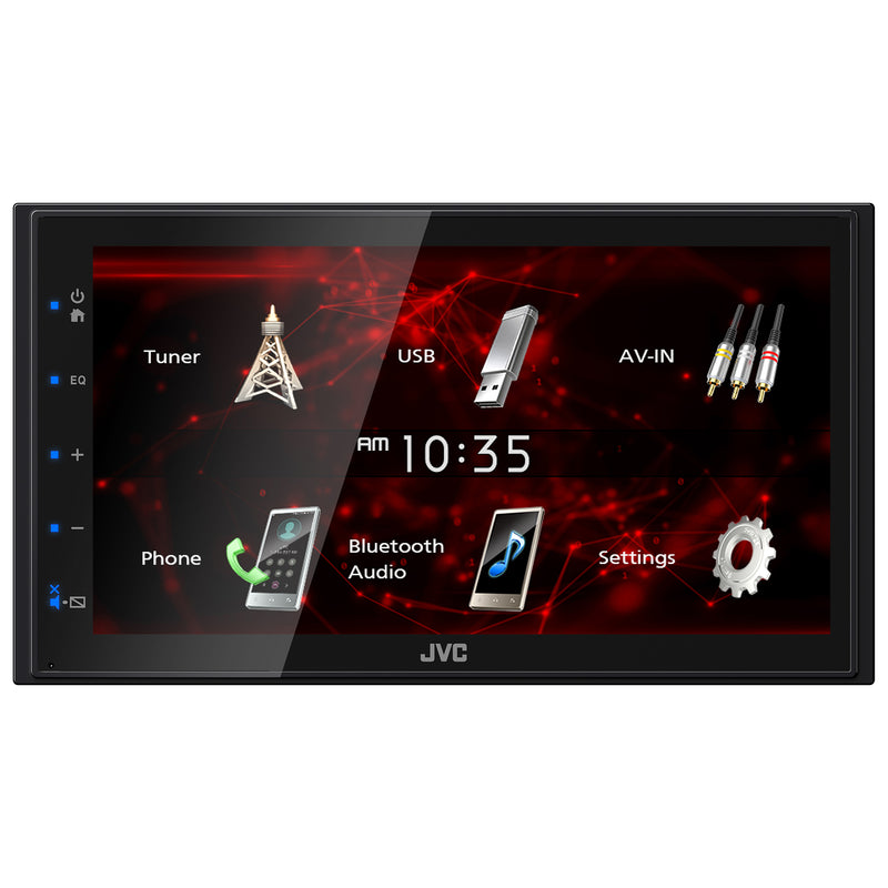 KW-M180BT JVC Digital Multimedia Receiver 6.75” Double-Din Touchscreen Shallow Chassis Head Unit with AM/FM, Bluetooth, USB Port, Fast Bootup Car Radio
