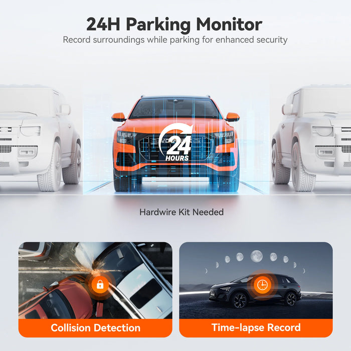 G850Pro Wolfbox 4K 12" Rear View Mirror Dash Cam Touch Screen ADAS Smart Mirror 5.8GHz WiFi 64GB SD Card with Voice Control