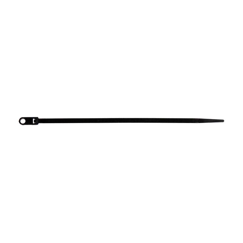 BMCT7 METRA 7" Black Cable Tie w/ Mounting Hole - 100 Pack