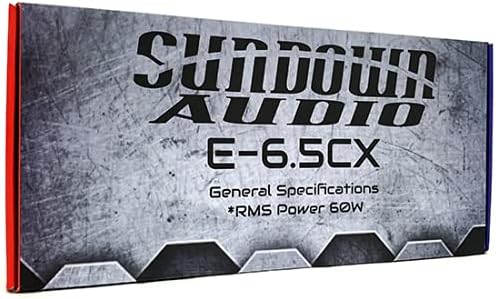 S-E6.5CX Sundown Audio E-6.5CX 6.5" 6-1/2 Coaxial 2-Way Speakers+Built-in Tweeters 60W RMS Car Audio (Pair)