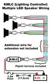 41KMLC KICKER RGB LED Light Controller for LED Lighted Speakers KM Coax and Sub - Pro Audio Center