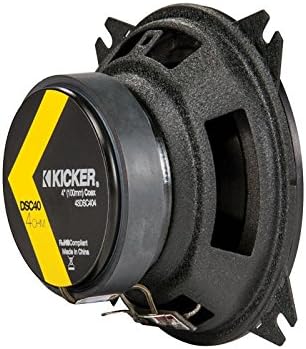 43DSC404 KICKER DS Series 4" Inch Coaxial 2 Way Speakers Factory Upgrade 30W RMS 120W Peak 4 Ohm Car Audio (Pair)
