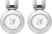 44KMTC114W KICKER KMTC11 11" White Marine Wakeboard Tower Speakers System Horn Loaded Compression Driver LED Lighted 4 Ohm (Pair) - Pro Audio Center