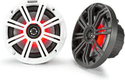 45KM654L KICKER KM Series 6.5" 6 1/2 Inch Coaxial 2 Way Marine Waterproof Speakers w/LED's 65W RMS 4 Ohm (Pair) - Pro Audio Center