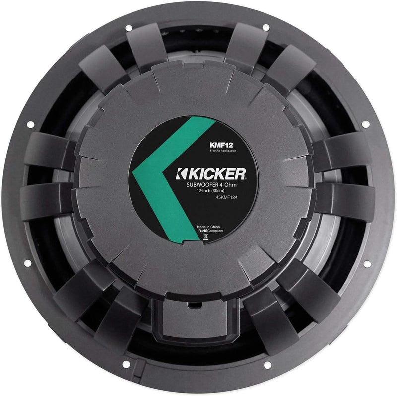 45KMF124 KICKER KM Series 12" Marine Free-Air Subwoofer Sub 175W RMS 4 Ohm SVC - Pro Audio Center