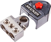 46BT4 KICKER Positive/Negative Battery Terminal with (2) 1/0-8 Gauge and (1) 4-8 Gauge Output - Pro Audio Center