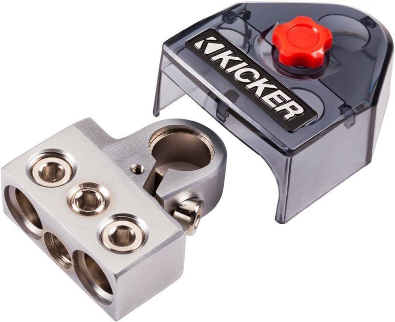 46BT4 KICKER Positive/Negative Battery Terminal with (2) 1/0-8 Gauge and (1) 4-8 Gauge Output - Pro Audio Center