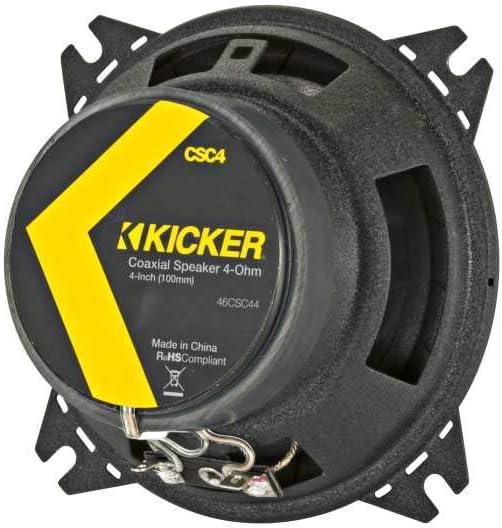 46CSC44 KICKER CS Series 4" Inch Coaxial 2 Way Speakers 50W RMS 150W Peak 4 Ohm Car Audio (Pair) - Pro Audio Center