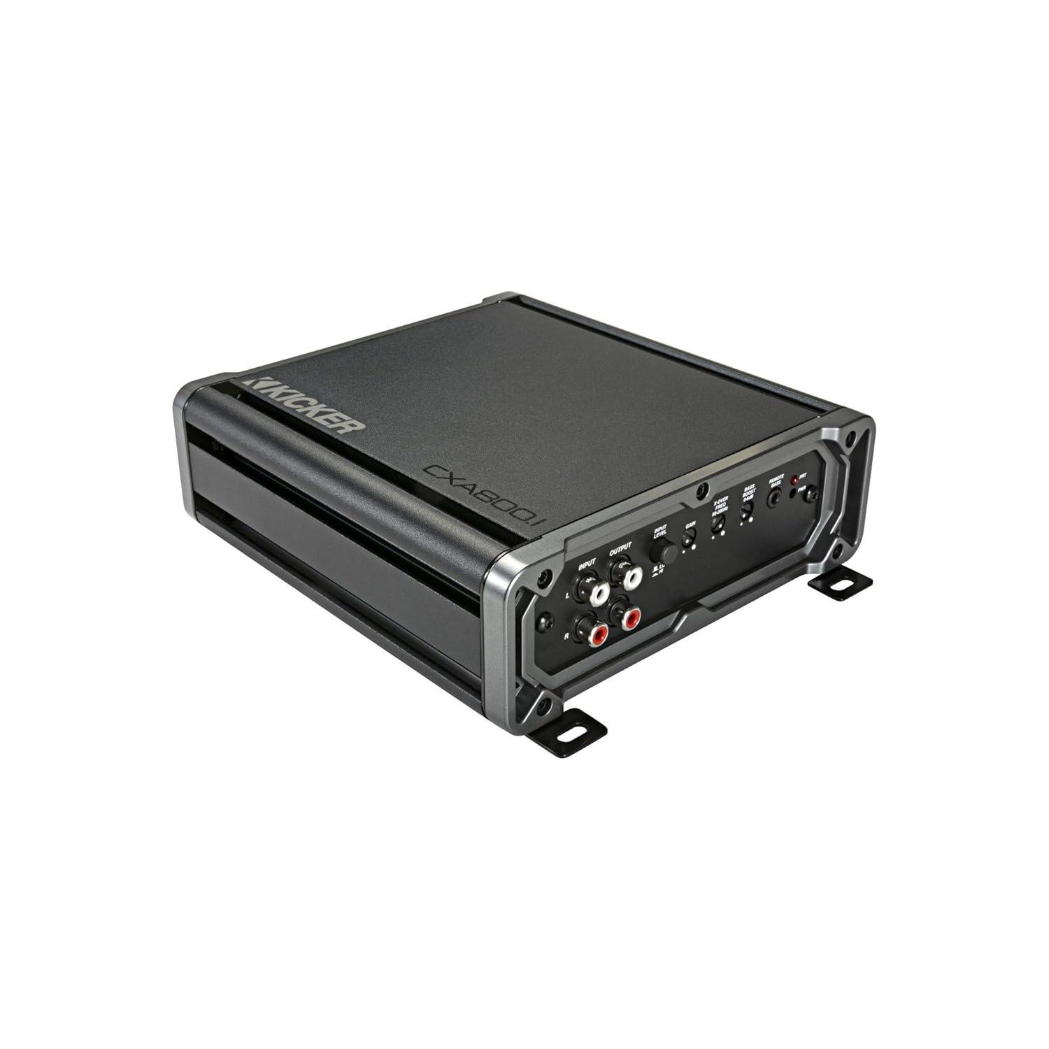46CXA8001T KICKER CXA800.1 800 Watt RMS Mono Class D Car Audio Subwoofer  Amplifier 1600W Peak 1 Ohm Stable