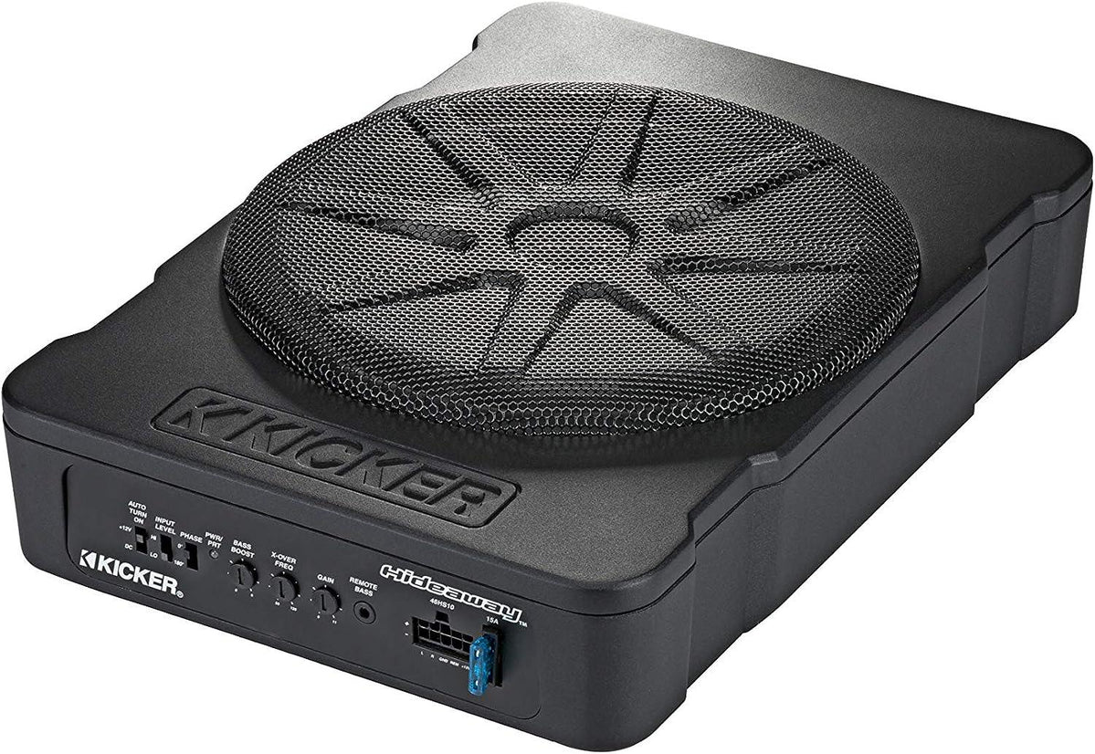 46HS10 KICKER Hideaway Series 10 inch Compact Powered Subwoofer 180W RMS —  Pro Audio Center