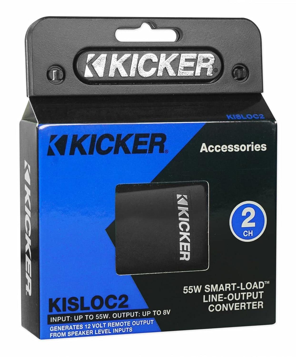 46KISLOC2 KICKER Speaker Wire-to-RCA Line-Out Converter 2 Channel w/LO ...