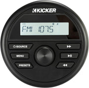 46KMC2 KICKER Marine Media Center Gauge Style Receiver w/Bluetooth/AM/FM/USB/AUX Input - Pro Audio Center