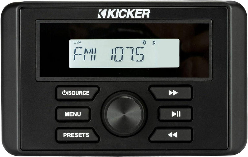 46KMC3 KICKER Marine Media Center Receiver w/Bluetooth/AM/FM/USB/AUX Input - Pro Audio Center