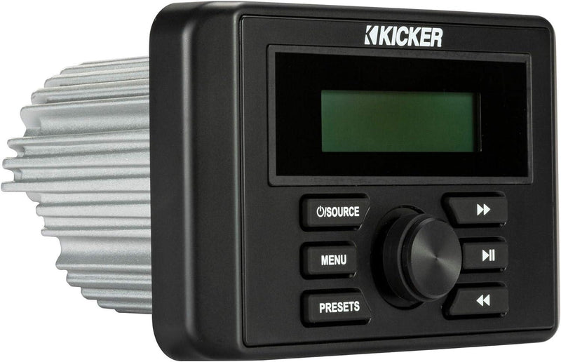 46KMC3 KICKER Marine Media Center Receiver w/Bluetooth/AM/FM/USB/AUX Input - Pro Audio Center