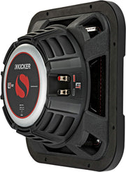 46L7T124 KICKER 12" L7T Thin Solo-Baric Square Subwoofer Sub 600W RMS 4 Ohm DVC - Pro Audio Center