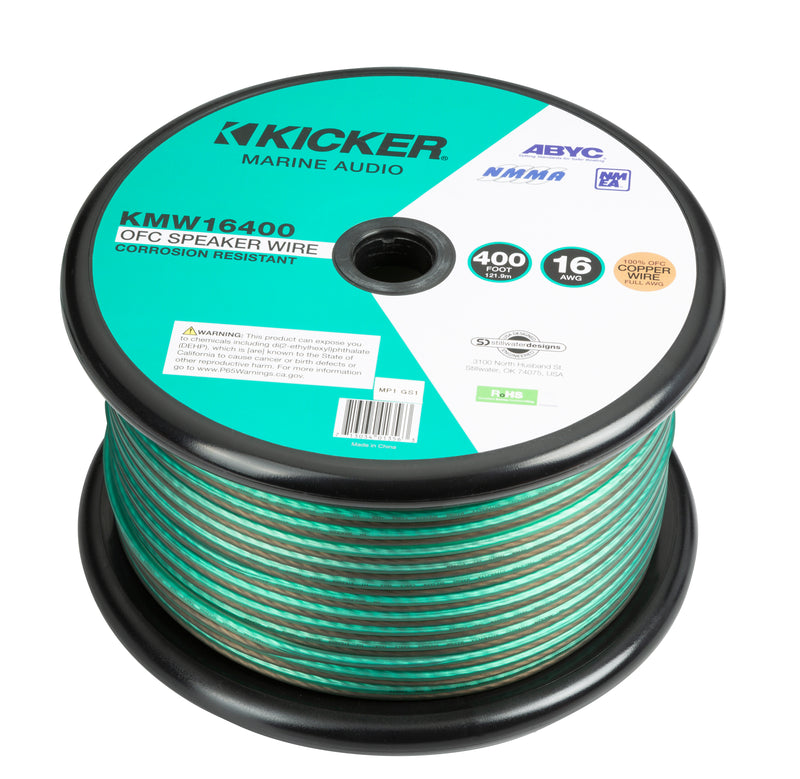 47KMW16400 KICKER Marine 16 Gauge OFC Speaker Wire 400ft 16GA
